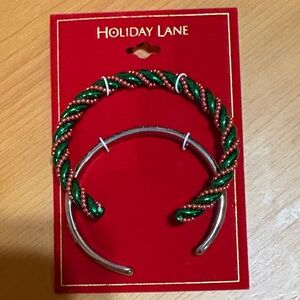 Festive Red and Green Bracelets
